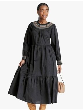 Universal Thread Women's Balloon Long Sleeve Tiered Dress -